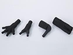 Piezas moldeadas termorretráctiles